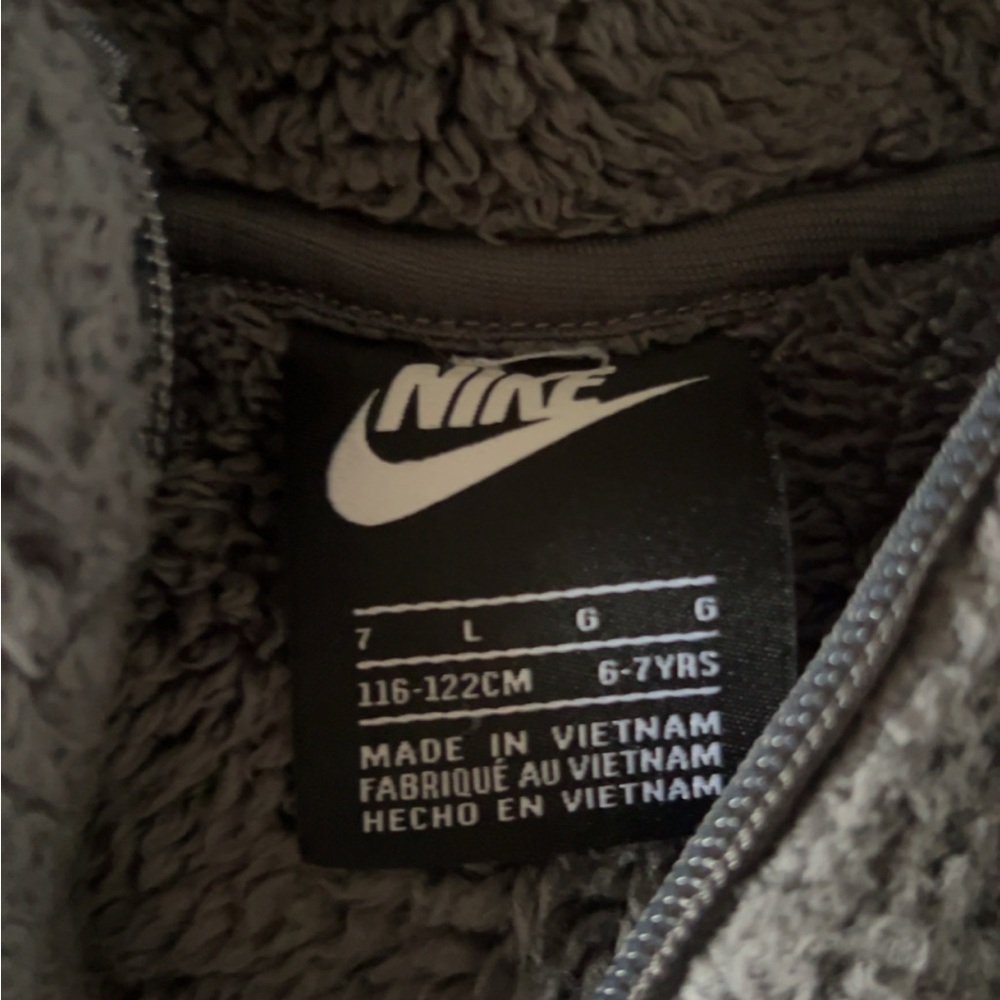 Nike Kids Gray Fleece Hoodie - Picture 3 of 5